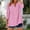 Pink, variant on Women's Linen Shirts 3/4 Length Sleeve Plus Size Loose Casual V Neck Button Down T Shirt Cute Print Fall Fashion Trendy Going Out Tops for Women