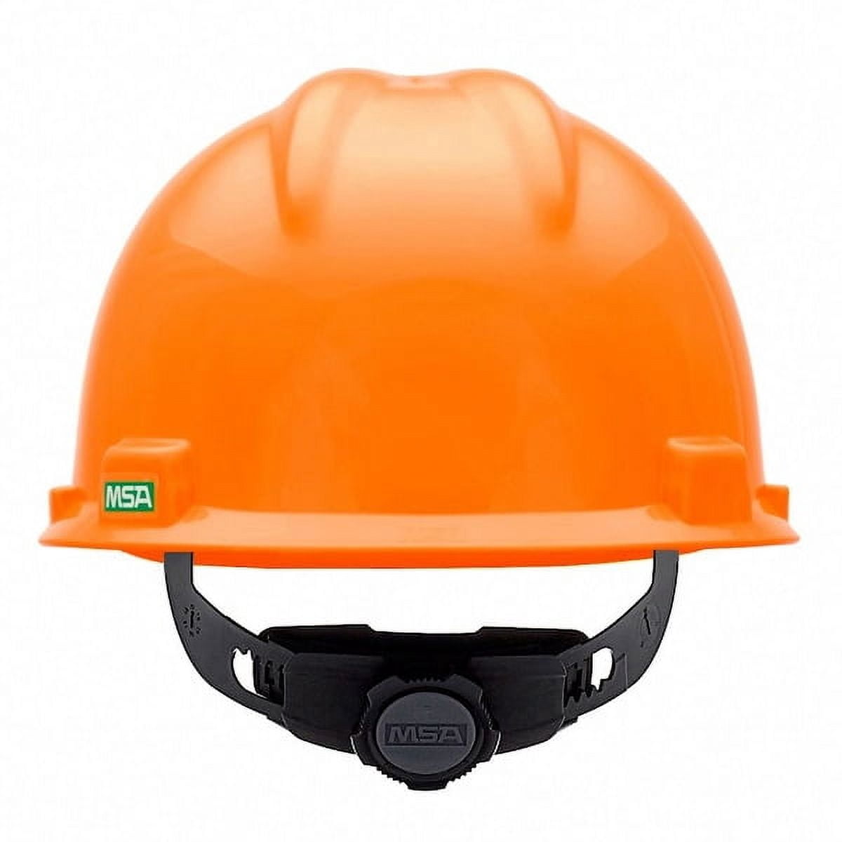V-Gard® Slotted Hard Hat Cap, Fas-Trac® III Suspension, Hi-Viz Orange