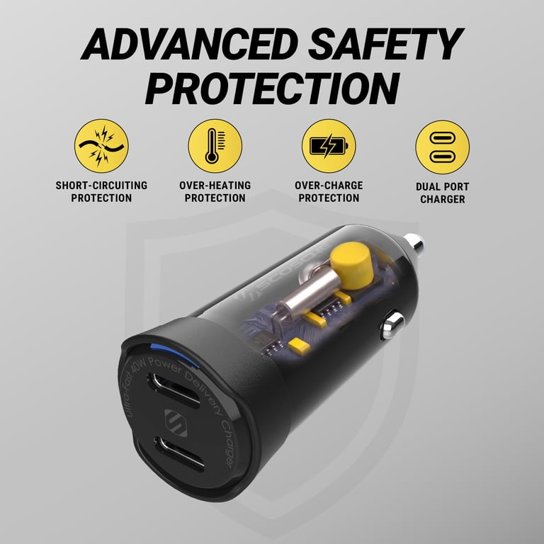 Scosche PowerVolt 40W Dual USB-C Fast Car Charger photo 3