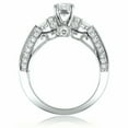 thumbnail image 4 of Sparkle Jewels Round Cut CZ Wedding Ring Band Trio Set 14k White Gold Finish, 4 of 6