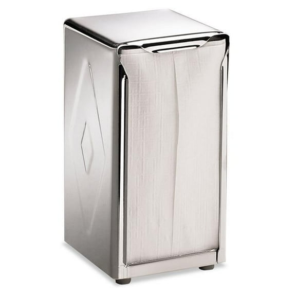 3.75 x 4 x 7.5 in. Tabletop Napkin Dispenser - Tall Fold - Chrome