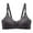 Dark Gray, variant on Women's Thin Style Without Steel Ring Front Buckle Wrap Up Anti Sagging Collar Bra Wine 44