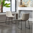 thumbnail image 4 of Roundhill Furniture Lotusville Vintage Faux Leather Dining Chair - Set of 2, 4 of 9