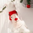 thumbnail image 5 of Pet Winter Santa Costume Warm Cozy Holiday Cosplay Outfit for All Dog Breeds and Cats Red S, 5 of 8