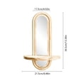 thumbnail image 4 of Wall Shelf with Mirror Wooden Floating Shelf with Storage for Entryway Bathroom Bedroom Vanity Hallway Organizer by PALIFEUR, 4 of 7