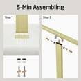 thumbnail image 6 of KES Free Standing Towel Rack with Marble Base, 2-Tier Towel Stand for Bathroom Floor, Upgrade Steady Design, Towel Drying Rack, SUS304 Stainless Steel, Brushed Gold, WMBTR003BZ, 6 of 10