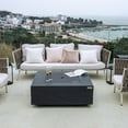 thumbnail image 6 of Elementi Plus Roraima Propane Fire Pit for Outside Outdoor Fire Pit Table Smokeless Firepit Concrete Square Fire Table Patio Heater Fireplace 60000 BTUs - Slate Black, 40 x 40 Inches, 6 of 12