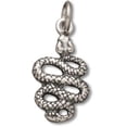 thumbnail image 1 of Sterling Silver 18" .8mm Box Chain 3D Slithering Rattle Snake Pendant Necklace, 1 of 2