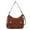 Cognac, variant on Ruby Vegan Leather Women's Shoulder Bag, Elegant Hobo Purse Handbag by Mia K - Charcoal Gray