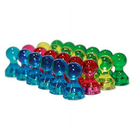 

Assorted Acrylic Push Pin Magnets Colored Small Pawn Magnets Perfect as Refrigerator Whiteboard or Chalkboard Magnet Colorful Magnetic Classroom Supplies for Teachers - Bullseye Office