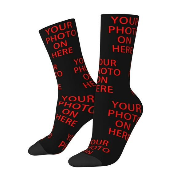 Custom Your Photo Mens Crew Socks Unisex Kawaii 3D Printed Customized Print Dress Socks