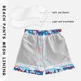 thumbnail image 5 of Blue Red White Flowers Boys Swim Trunks Quick Dry Boy Swim Shorts for 3-14 Years, 5 of 8
