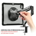 thumbnail image 2 of Dteck Case for iPad Pro 12.9 inch 6th/ 5th/ 4th/ 3rd Generation , for iPad Pro 12.9 2022/2021/2020/2018 with Strong Protection, Shoulder Strap,Rotating Stand,Pencil Holder,Clear, 2 of 11