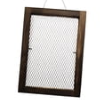 thumbnail image 2 of Soporte para colgar un tablero con diseño de helecho cuerno de ciervo, de madera, vertical, para decoración del hogar, con marco de malla metálica. 29 cm x 26 cm, 2 of 8