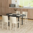 thumbnail image 2 of HOMCOM 55" Wood Kitchen Table, Drop Leaf Tables for Small Spaces, Black, 2 of 10