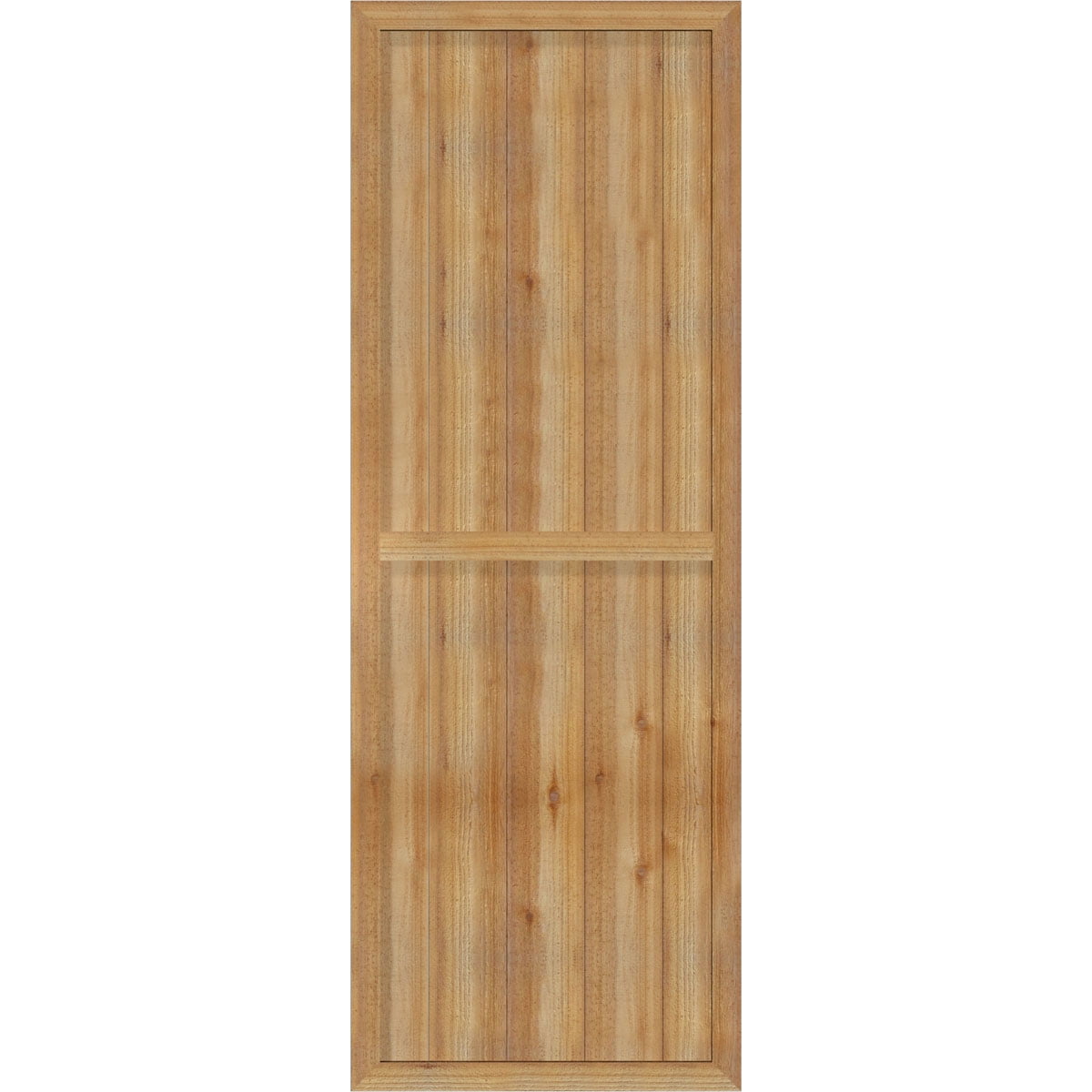 26 7/8"W X 75"H Timbercraft Five 5 3/8" Boards Framed Board-N-Batten Shutters, Rough Sawn Western Red Cedar (Per Pair)