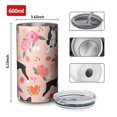 thumbnail image 4 of 20oz Coffee Tumblers Boston Terrier Dog and Flower Florals Stainless Steel Vacuum Insulated Travel Tumbler Coffee Cups Mug with Lid and Straw with Cleaning Brush for Cold & Hot Drinks, 4 of 5