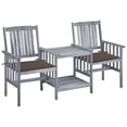 thumbnail image 2 of vidaXL Patio Bistro Set Table and Chairs Conversation Set Solid Acacia Wood, 2 of 6