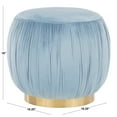 thumbnail image 5 of LumiSource Ruched Ottoman, Gold/Powder Blue, 5 of 11