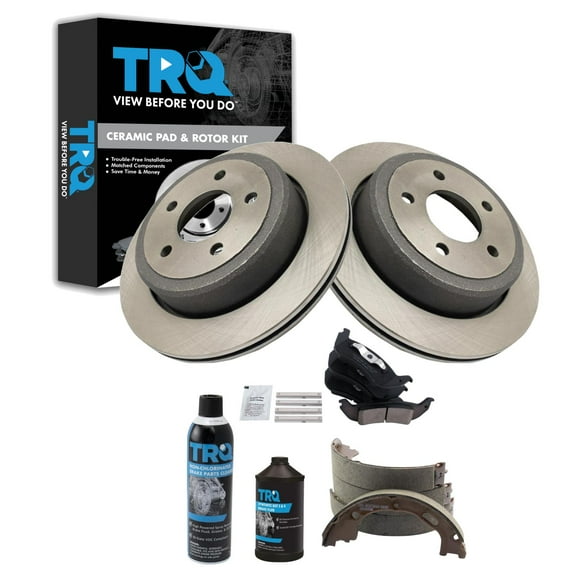 TRQ Rear Brake Pad & Rotor Kit BKA42457 Fits Select 2010-2011 Ford Ranger