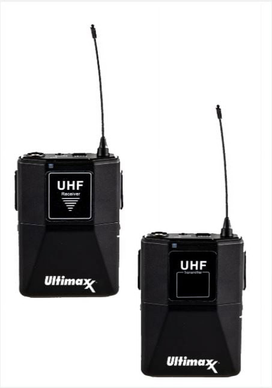Ultimaxx Wireless Mic Kit with Lavalier Mic, Cables, Carry Case and Handheld Mic