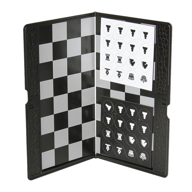 Juego de ajedrez magnético portátil Zulema Mini ajedrez