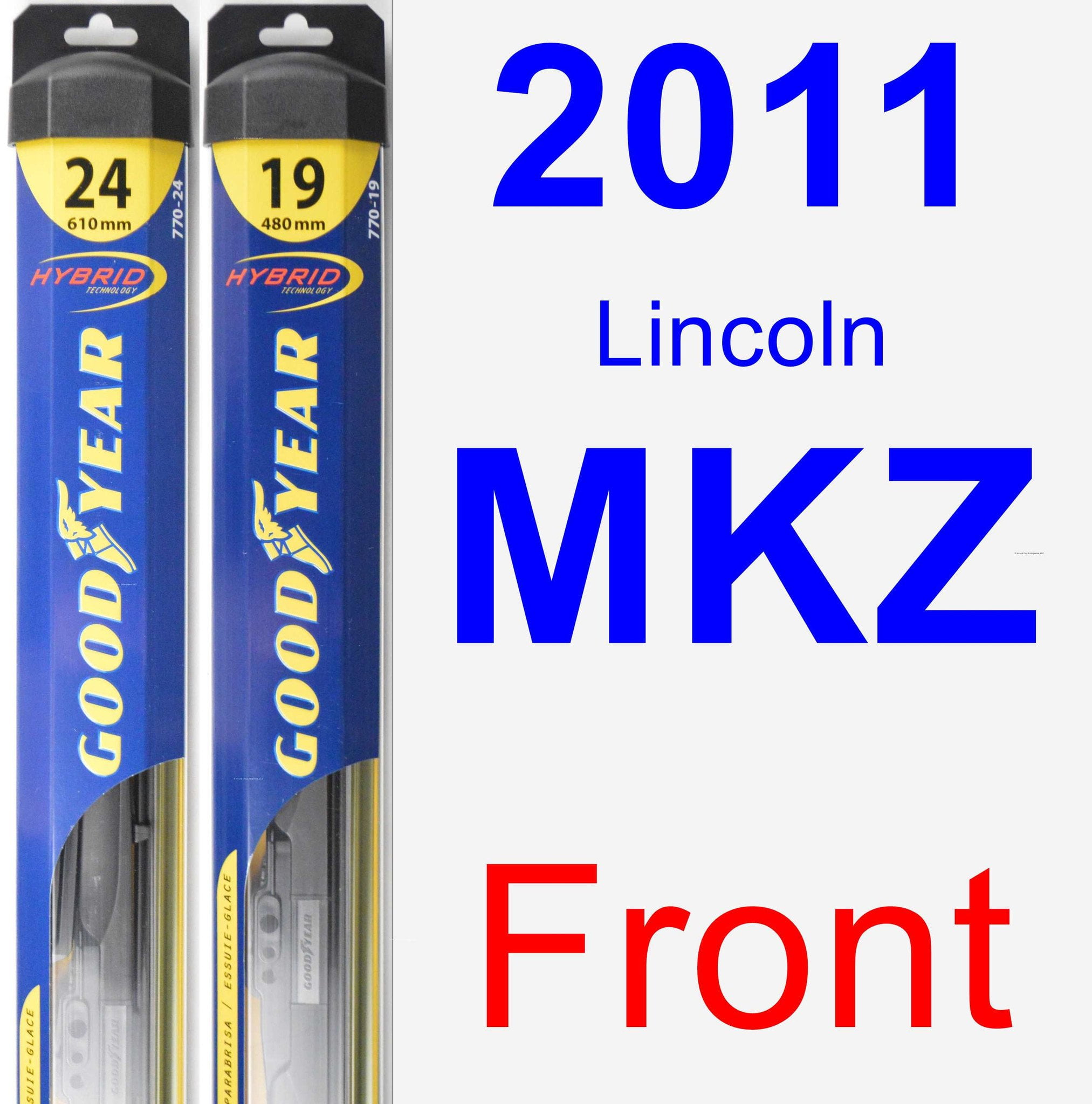 2011 Lincoln MKZ Wiper Blade Set/Kit (Front) (2 Blades) Hybrid