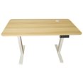 thumbnail image 1 of Uncaged Ergonomics RUe-wm) Rise Up Essential ( Bureau Assis-Debout Électrique à Hauteur Réglable (Surface Naturelle/cadre Blanc), 1 of 8