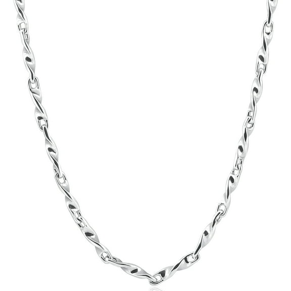 Pompeii Men's Twisted Link Chain 14k Gold (37gram) or Platinum (69gram) 3.5mm Necklace 22"
