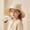 Beige, variant on Kids Summer Beach Hat Floral Print Wide Brim UPF 50+ Sun Protection Bucket Cap