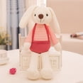 thumbnail image 4 of 40cm Candy Color Long-eared Rabbit Plush Toy Dressed Small White Rabbit Can Be Hung On The Wall To Sleep To Soothe Birthday Gift, 4 of 5