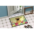 thumbnail image 2 of Easter Eggs Pug Brown Door Mat, 2 of 2