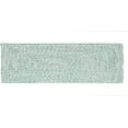 thumbnail image 1 of Super Area Rugs Farmhouse Braided Rug Cotton Kitchen Reversible Carpet Light Green & White, 2' X 6' Rectangle, 1 of 5