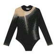 thumbnail image 4 of Kaerm Kids Girls Gymnastics Ballet Dance Leotard Sparkly Jumpsuit Biketard Long Sleeve Bodysuit Unitard Black 12, 4 of 6