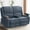 Blue, variant on LOBERFVE Manual Reclining Loveseat Sofa, 2-Seater with USB Charging Ports, Cup Holders, Removable Armrest & 2-Tier Cushions for RV，Blue Velvet