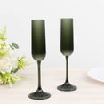 thumbnail image 2 of Efavormart 12 Pack Vintage Ribbed Champagne Flutes 4oz Hunter Emerald Green – Disposable Plastic Toasting Glasses, 2 of 4