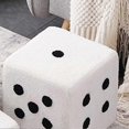 thumbnail image 3 of Foot Stool Soft Comfortable Simple Warm Sturdy Base Cube Stool for Home Living Room Bedroom White 20x20x20cm, 3 of 4