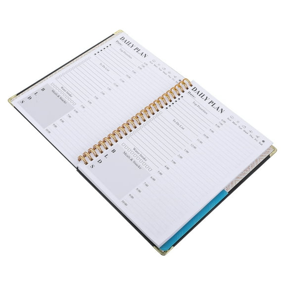 Worgeous Budget Book Ruled Notebook Spiral Line Notebooks Work Campus Black