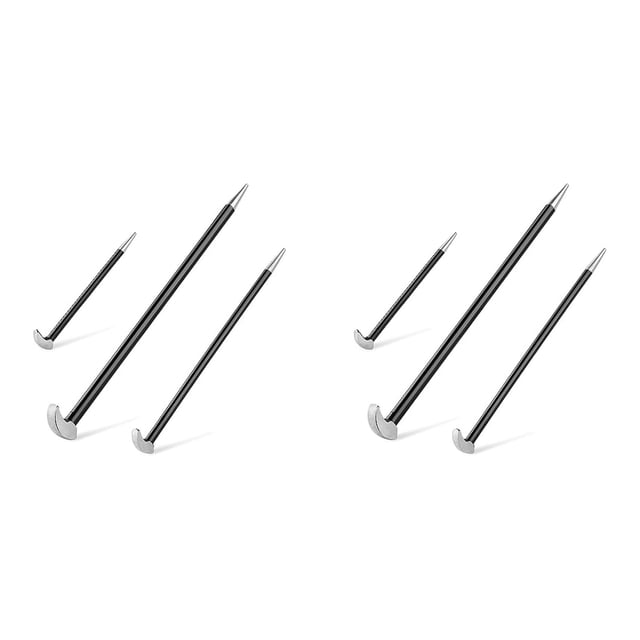 Rolling Pry Bar Set Ladies Foot Mechanical Pry Bar,Car Pry Bar,Heel Lever 6 Inches 12 Inches 16 Inches,6PCS
