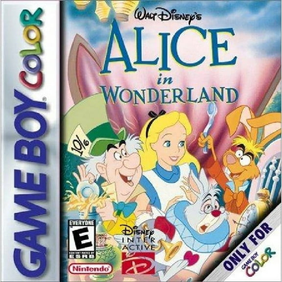 Restored Alice in Wonderland (Nintendo GameBoy Color, 2000) Disney Game (Refurbished)