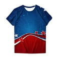 thumbnail image 4 of BRGZLK Womens 4Th Of July T-Shirts Trendy Independence Day Flag Print Tee Loose Round Neck Short Sleeves Novelty Holiday Shirt Multicolor XXXL, 4 of 4