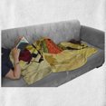 thumbnail image 6 of African Soft Flannel Fleece Throw Blanket, Vintage Landscape Local Woman Elephants Sun Hand Writing, Cozy Plush for Indoor and Outdoor Use, 50" x 70", Multicolor, by Ambesonne, 6 of 6