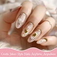 thumbnail image 4 of Wrapables 5D Embossed Festive Holiday Nail Art Decal Stickers, Self Adhesive Xmas Design (Set of 4), Winter Magic, 4 of 4