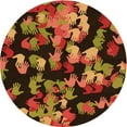thumbnail image 1 of Ahgly Company Machine Washable Indoor Round Transitional Sedona Brown Area Rugs, 5' Round, 1 of 7