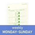 thumbnail image 4 of Time Cards Btlwpy Weekly, 1 cara, 9 x 23 cm, 500 unidades, color verde, 4 of 5