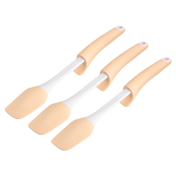 Silicona Esp?tula Cuchara con Goma Mango, 300mm/12" Calor Resistente Raspador para Hornear, Cocinar, Mezclar, Rosa, 3uds Unique Bargains espátulas