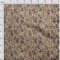 thumbnail image 3 of oneOone Cotton Jersey Dark Beige Fabric Leaves & Floral Texture Diy Clothing Quilting Fabric Print Fabric By Yard 58 Inch Wide, 3 of 4