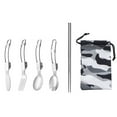 thumbnail image 4 of LJNYFDC Folding Cutlery Set Portable Camping Tableware Easy to Carry Stainless Steel Outdoor Picnic Portable Folding Cutlery with Storage Daily Use Picnic 1 Set, 4 of 6