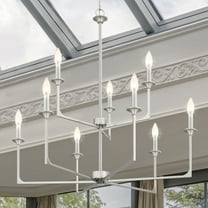 Luxury Transitional Chandelier, Brushed Nickel, UQL4992