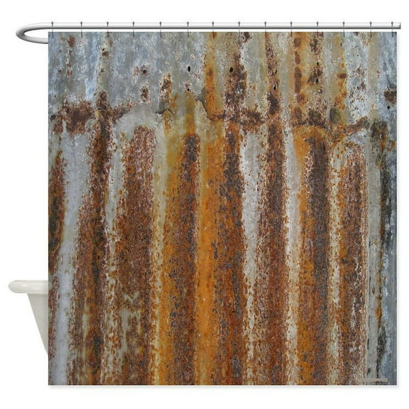 CafePress - Rusty Tin - Unique Fabric Shower Curtain 70" x 72"